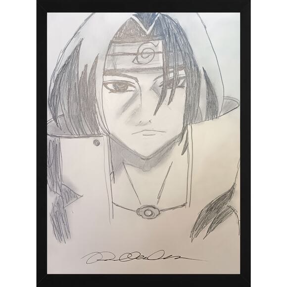 Itachi Uchiha Naruto Fan Art Anime Manga 9x12 Inch Original Sketch Drawing - Picture 1 of 2